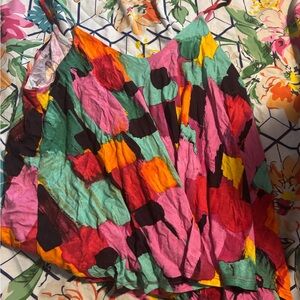 Anthropologie Multicolor Abstract Blouse